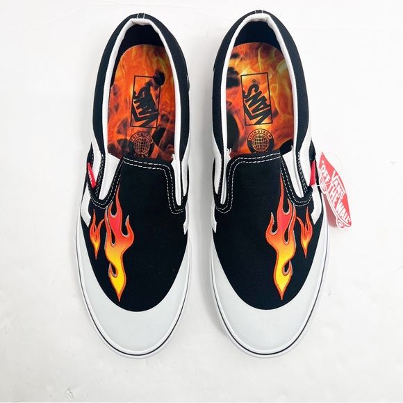 Vans x A$AP Worldwide Black Flame Classic Slip-On Sneakers - Picture 4 of 9